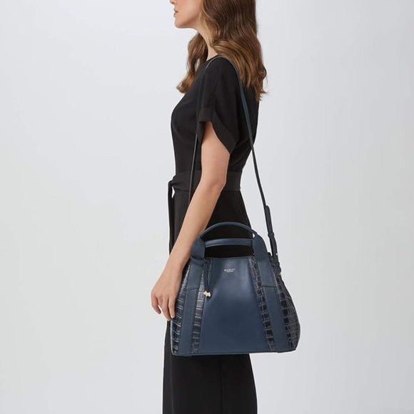 Radley London Baylis Road Faux Croc Medium Multiway Grab - Navy Blue- Never used - Picture 13 of 13